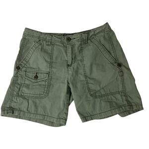 Polo Jeans Co Ralph Lauren 100% cotton gorpcore olive green cargo shorts size 6